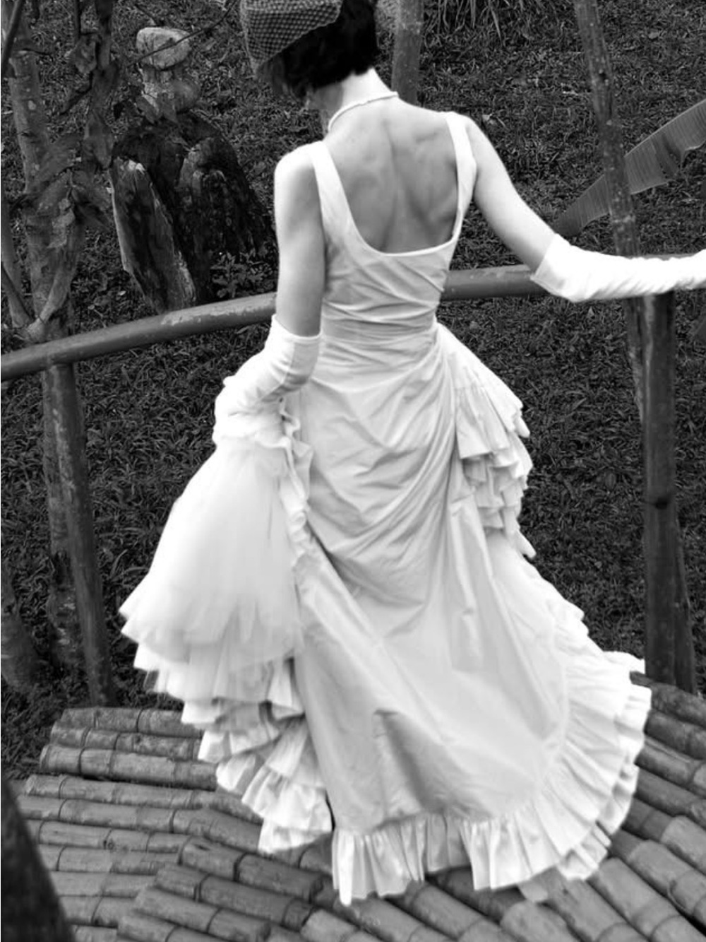 Romantic White Ruffled Wedding Gown by Cymbeline